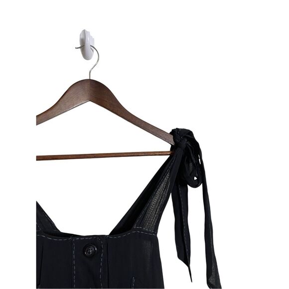 Free People Lou Lou Utility Midi Dress Black Womans Small - Picture 5 of 13